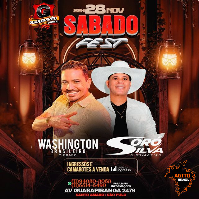 Piseiro Fest - Washington Brasileiro + Soro Silva