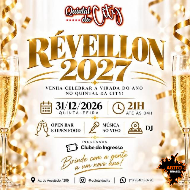 Réveillon 2027 no Quintal da City