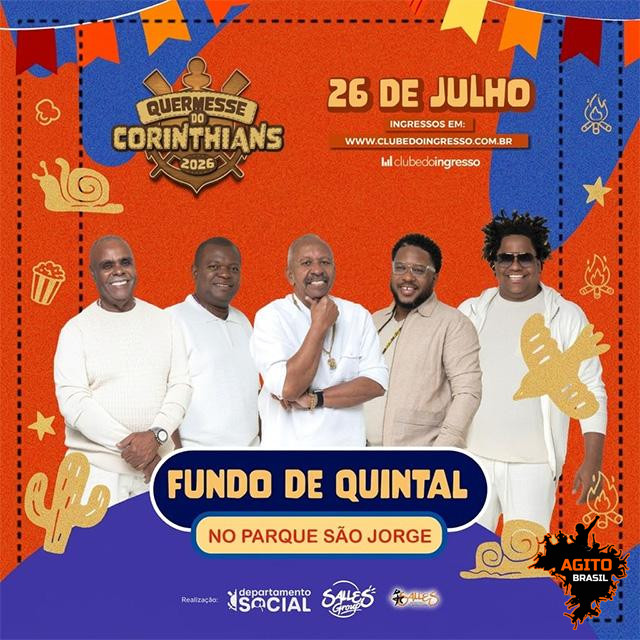 Quermesse do Corinthians 2026 - Fundo de Quintal - 26/07