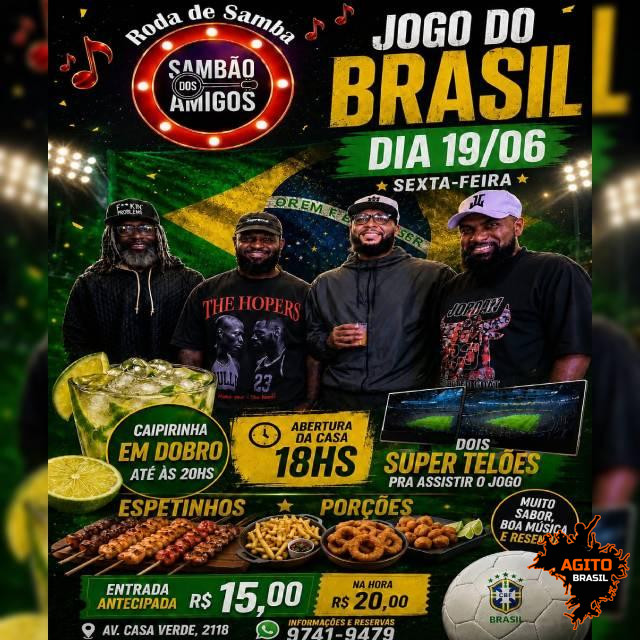 Jogo do Brasil com Sambão dos Amigos 