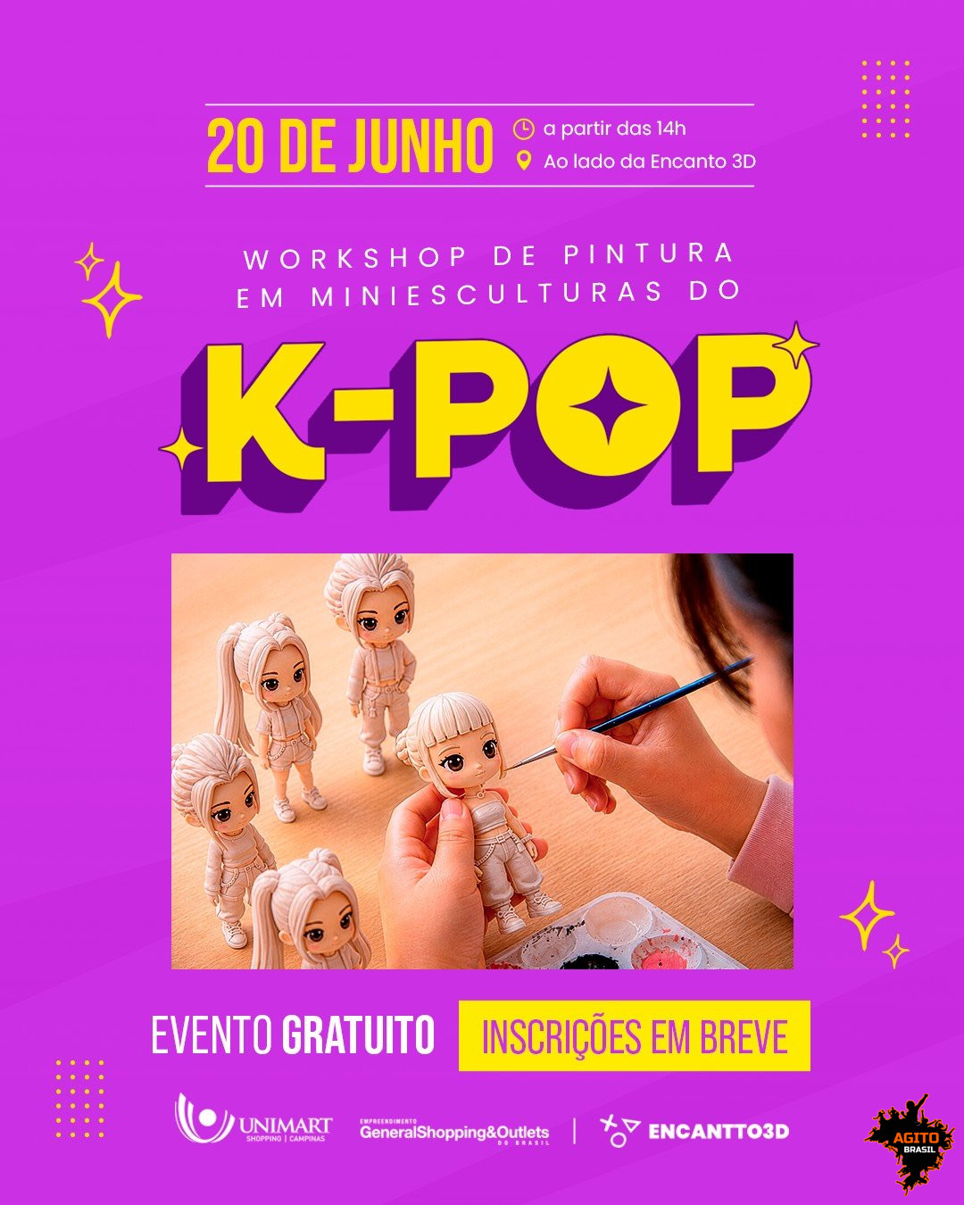 Workshop de Pintura em Miniesculturas do K-Pop em CAMPINAS