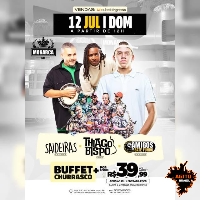 Saideiras, Thiago Bispo & Amigos do Bate Fundo — Monarca Bar