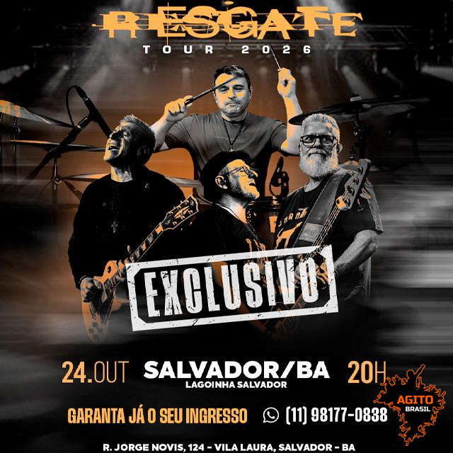 Resgate Tour 2026 em Salvador