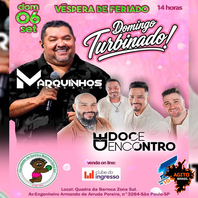 Domingo Turbinado com Doce Encontro + Marquinhos Sensação