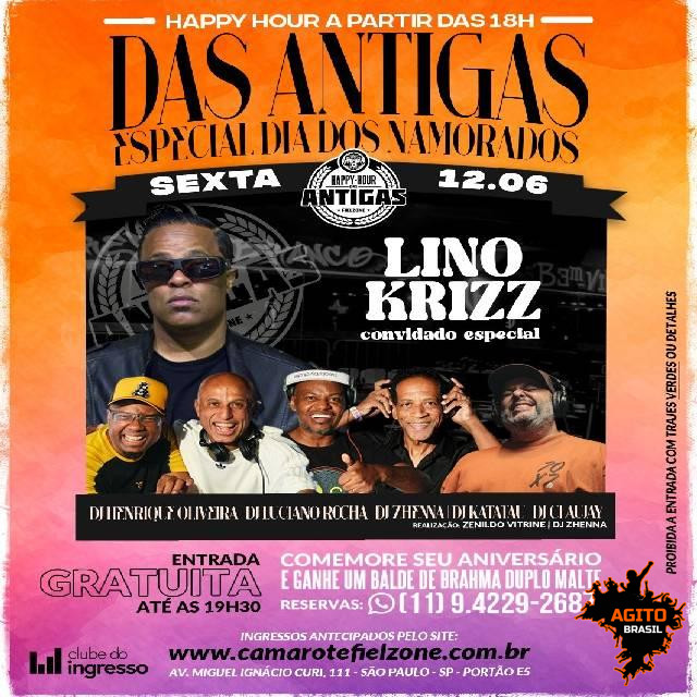 Happy Hour Antigas Convidado Especial Lino Krizz - 12/06
